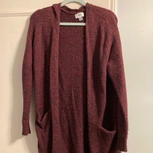 Oversize Maroon Long Cozy Cardigan Size S